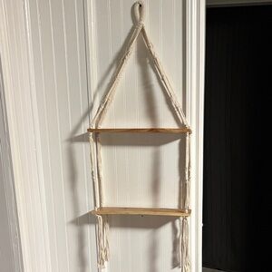 Bohemian Macrame Wall Hanging Shelf